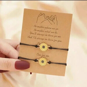 Sunflowers I'll be there for you 2 Bracelets